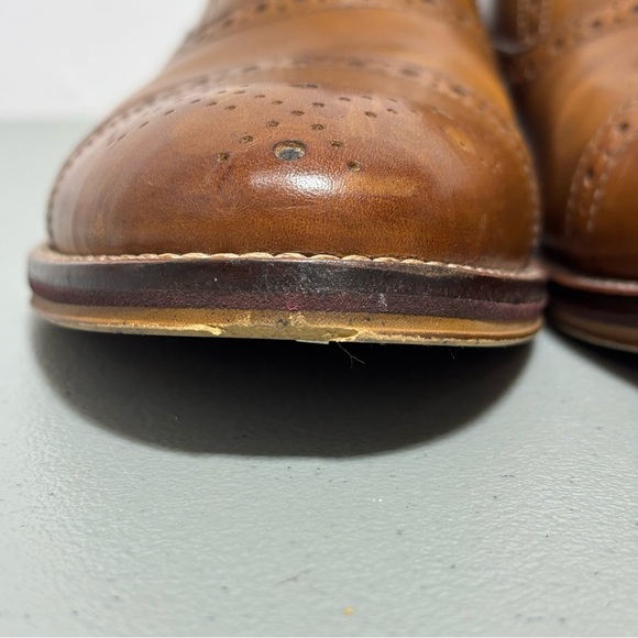 Johnston & Murphy Brown Leather Cap Toe Men's Dress Shoes Oxfords 9.5M - Picture 4 of 13